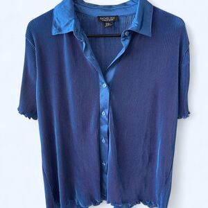 Rachel Zoe Blue Pinstripe Blouse